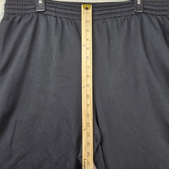 Vintage Nike Track Sweatpants Mens XL Black Baggy Loose Fit Silver Tag Striped - Picture 12 of 13